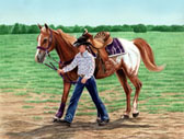 Western, Equine Art - Done Up in Purple